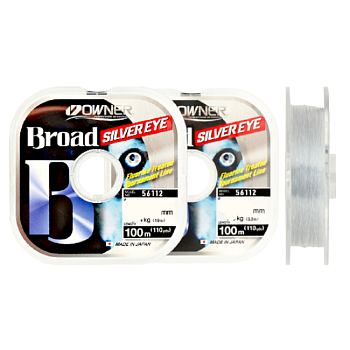 Поводочная леска Owner Broad Silver Eye  100м 5кг/0,24мм (LIGHT GRAY) 