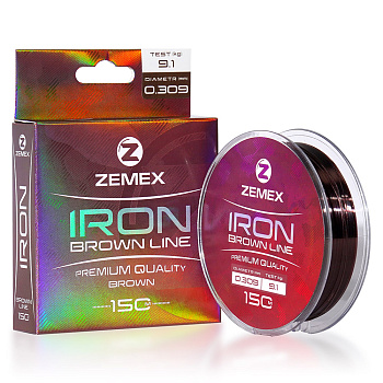 Леска Zemex IRON  150м 4,9кг/0,234мм (Коричневая) 
