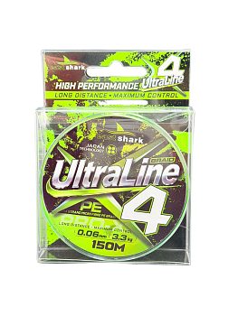 Плетеный шнур EastShark Ultra Line X4  150м 4,3 кг/0,08мм (Зеленый) 