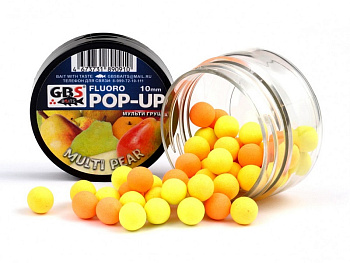Бойлы плавающие GBS Baits   Multi Pear 10мм 50 г (Мульти груша (3 цвета)) 