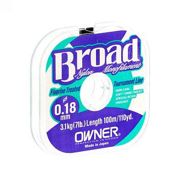 Поводочная леска Owner Broad  100м 0,6кг/0,08мм (Прозрачный) 
