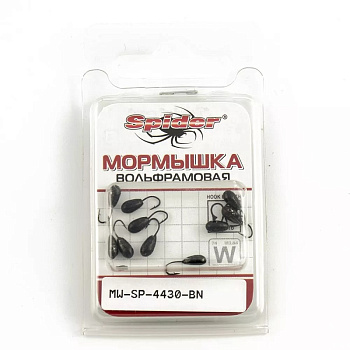 Мормышка вольфрамовая капля с отверст. тульская спорт Spider 3 мм (BN) 0,44 г