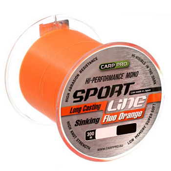 Леска Carp Pro Sport Line Fluo Orange  1000м 4,7кг/0,265мм (Оранжевая) 