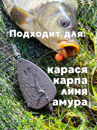 Набор неоснащенных кормушек Вектор 6 шт без пресс формы Tackle Fish Flat Method  60г