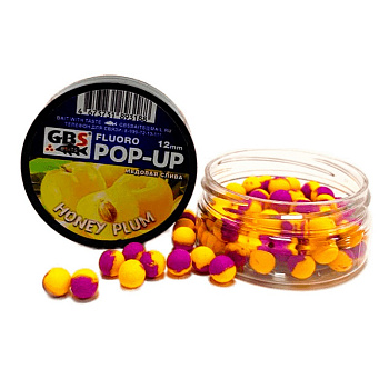 Бойлы плавающие GBS Baits   Honey Plum 12мм 50 г (Медовая Слива) 