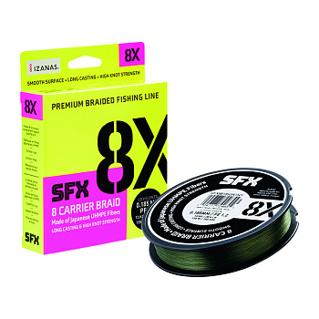 Плетеный шнур Sufix SFX 8X  135м 40,3кг/0,37мм (Зеленый) 